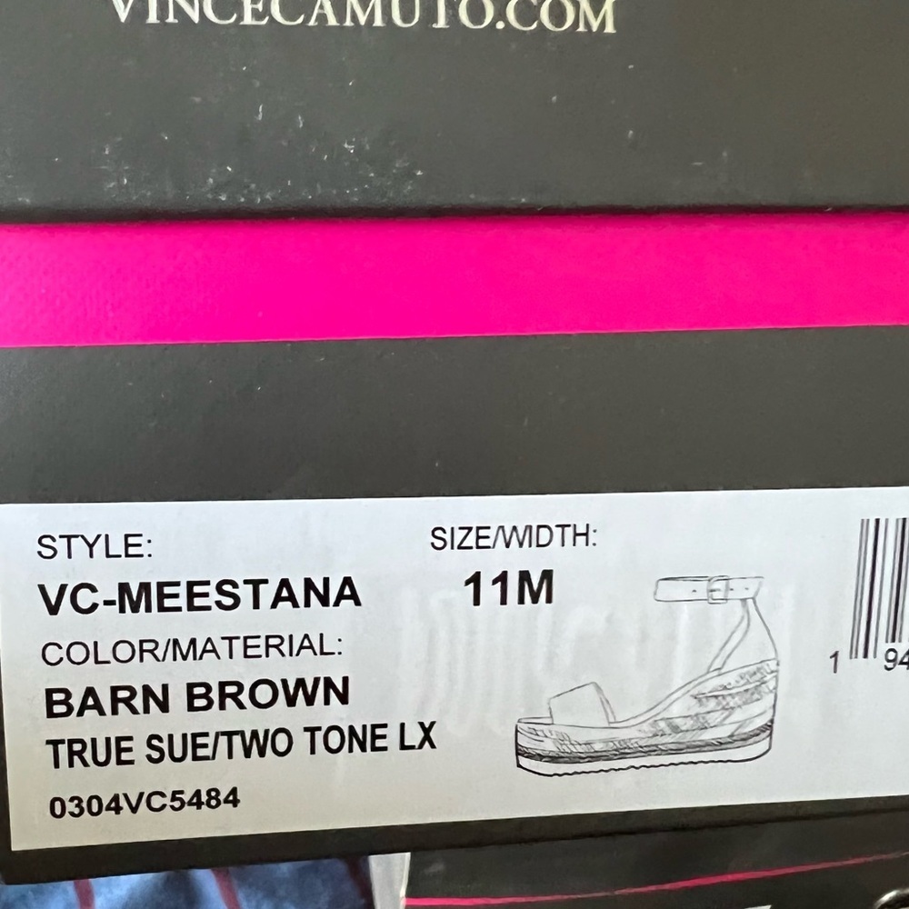 Vince Camuto Meestana Leather Platform Wedge Sandals - Picture 5 of 5